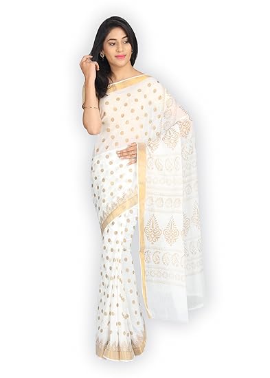 Women Venkatagiri Cotton Saree - MK3151_White_Free Size