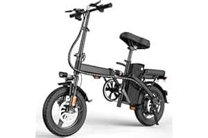 REOCRO Foldable Electric Bike for Adults, 14" Folding E-Bike with 500W Peak Motor, Electric Bicycle with 48V Removable Battery UL 2849 Certified, 25 Miles PAS Range, Electric Commuter Mini Bikes