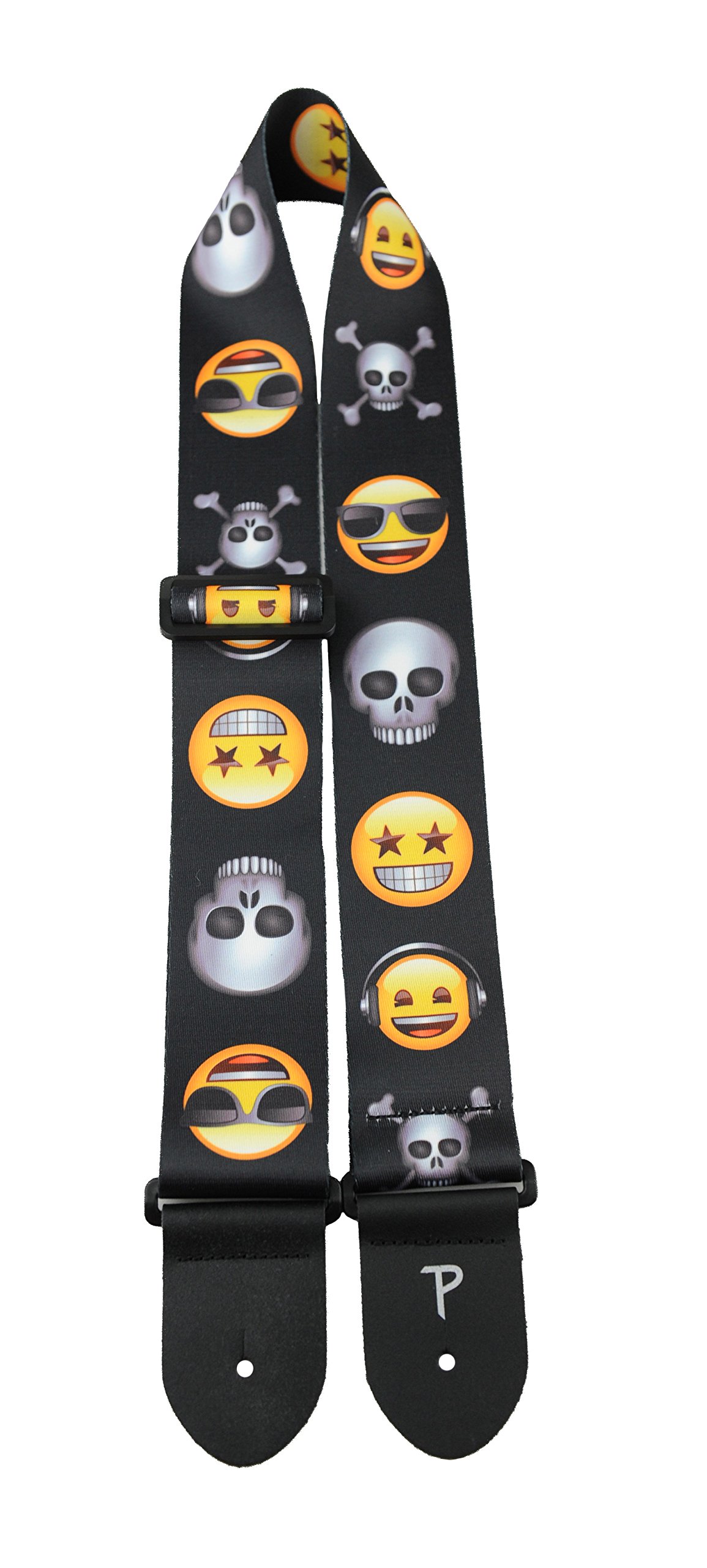 Perri's Leathers LPCPE-8219 2.5" Heat Transfer Emoji Guitar Strap