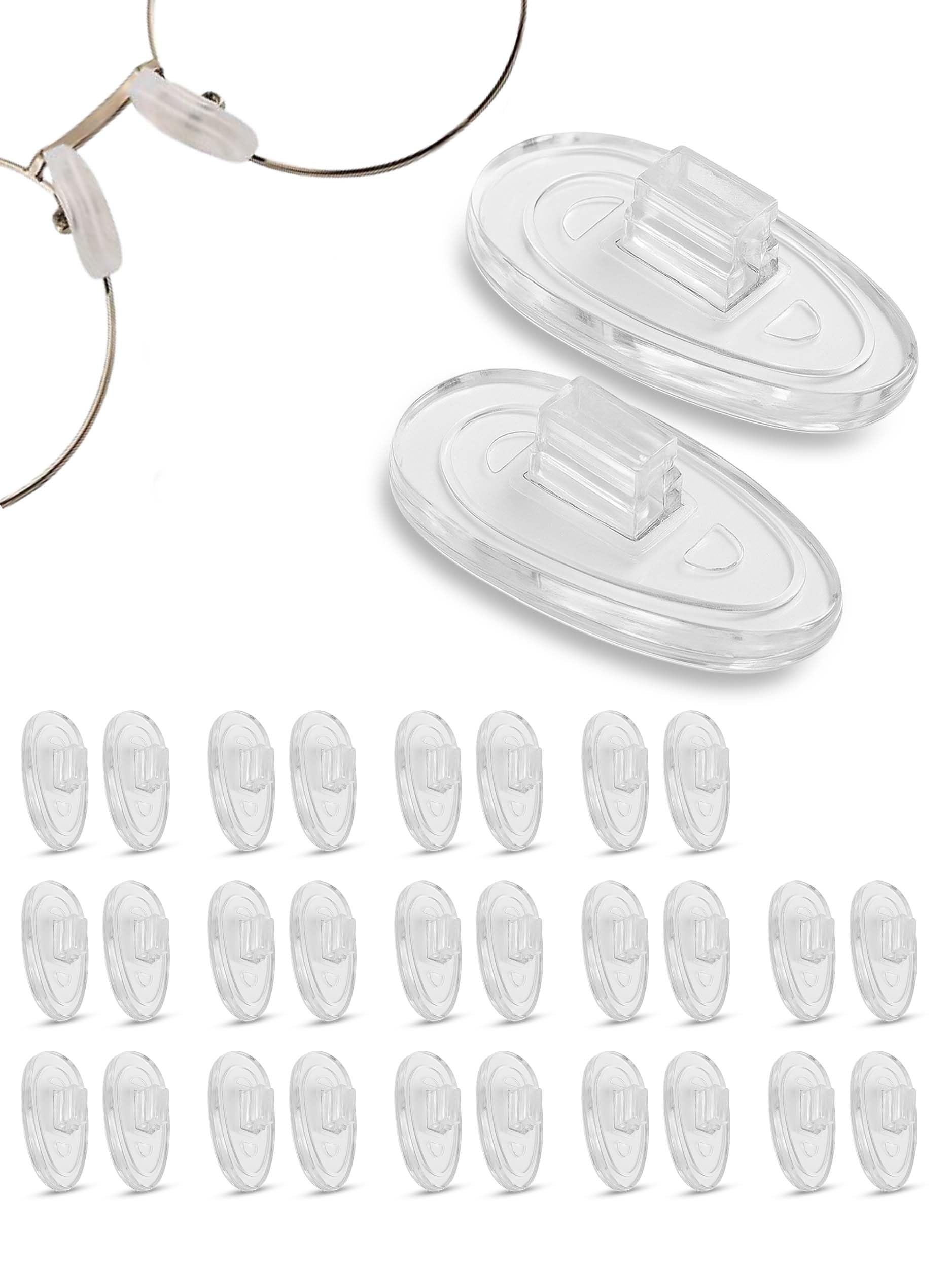 SPORTS WORLD VISION Glasses Nose Pads | Premium Quality Soft Silicone A-Shape Nose Pads for Glasses | 15mm Push-in Glasses Cushions in 10 Pairs