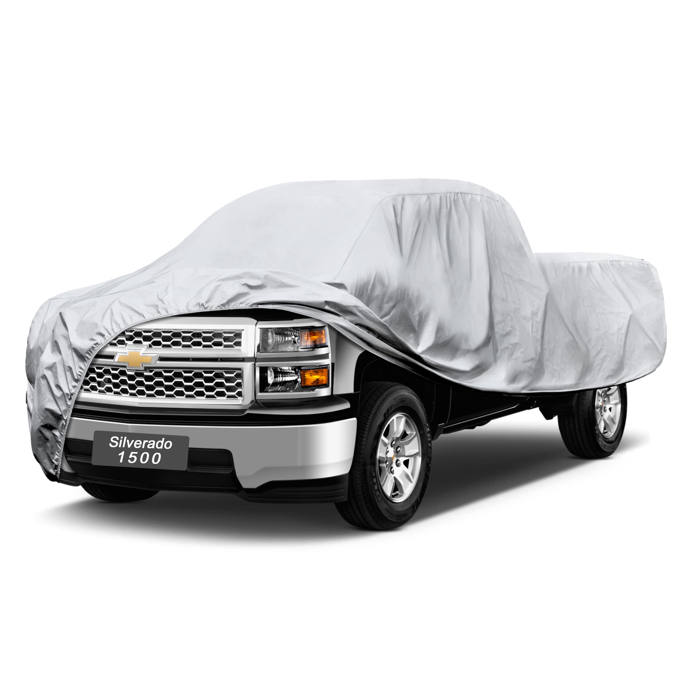 Photo 1 of GUNHYI Pickup Truck Cover - Waterproof All Weather, 6 Layer Heavy Duty Universal Fit Ford F150, Chevy Silverado, GMC Sierra, Dodge Ram 1500 Regular/Extended/Crew Cab (Up to 230 inch)
