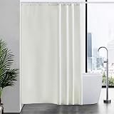 Furlinic Beige Shower Curtain 180x210cm Mould Proof Waterproof 12 Hooks