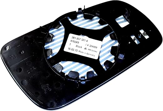 Genuine Mirror glass flat heated with carrier plate left left lhd 3B1857521A
