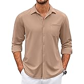 COOFANDY Mens Wrinkle Free Dress Shirts Long Sleeve Untucked Shirts Casual Button Down Shirts