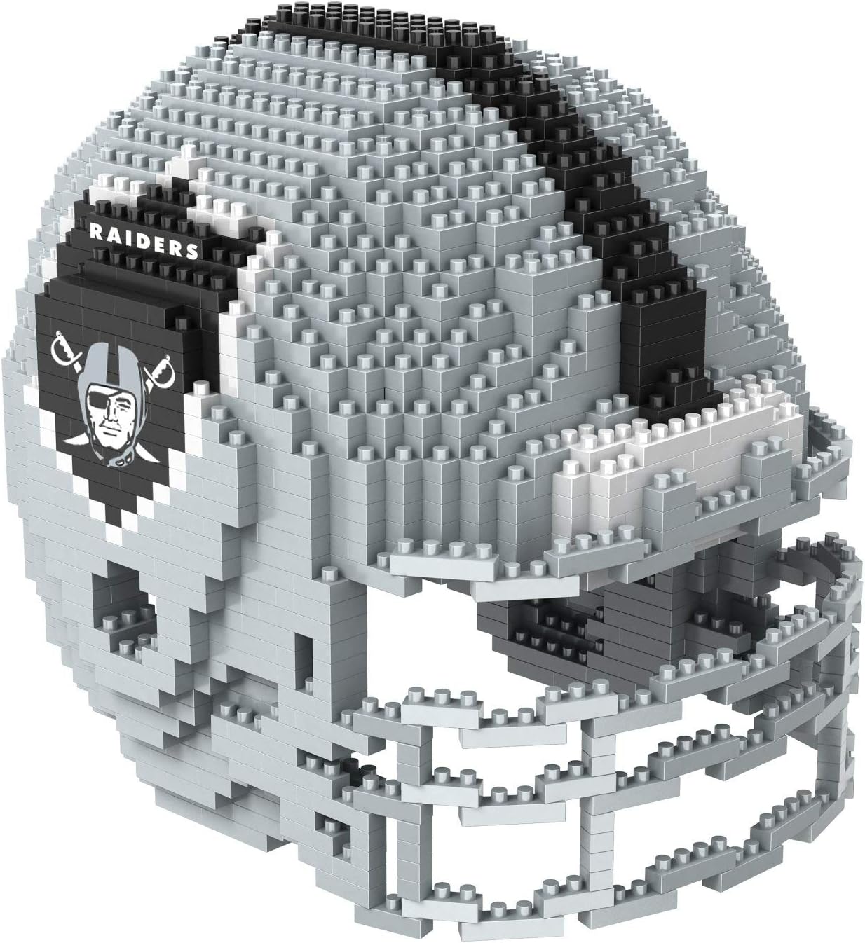 Oakland Raiders Helmet NFL 3D BRXLZ Helmet Building Kit (1589 Piece)