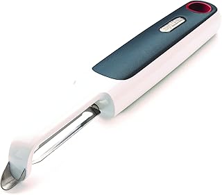 Zyliss Pendelschäler, Gemüseschäler, Sparschäler, stabiler Schäler mit Doppelseitiger Edelstahlklinge und Augenausstecher