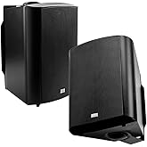 OSD Audio 6.5" Outdoor Patio Speaker Pair 150W, 3-Way, IP54 Weather Resistant, Black AP640
