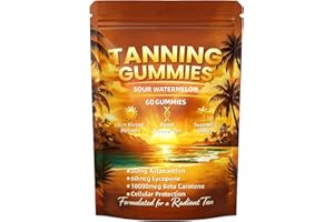 Tanning Gummies, Skin Tanning Gummies for Women & Men Daily Use for a Sun-Kissed Appearance - 60 Count (1)