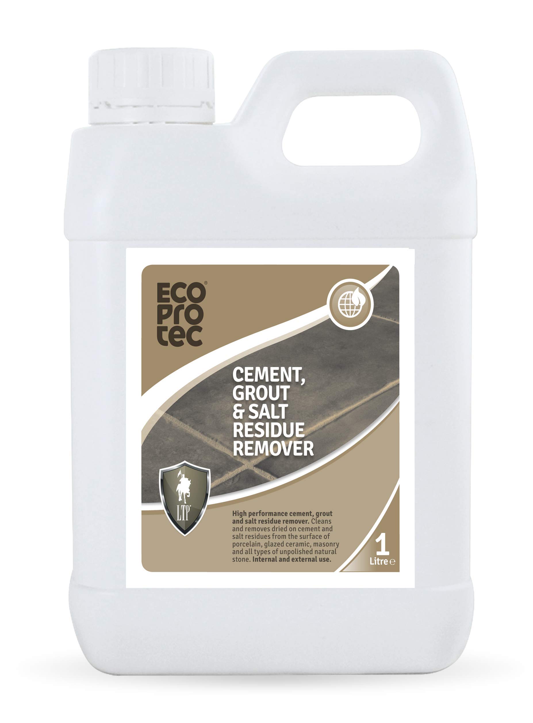 ECOPROTEC Cement, Grout & Salt Residue Remover for Tile & Stone | Rapid Action Concentrated Cleaner (1 Litre)