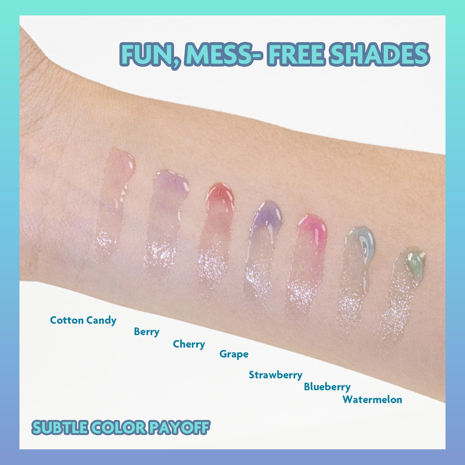 Disney Moana 7 Piece Plant Based Lip Gloss, Girls Party Favors, First Makeup Set for Girl, Perfect for Parties, Sleepovers, and Birthday Gifts, Ages 3+, by Townley Girl