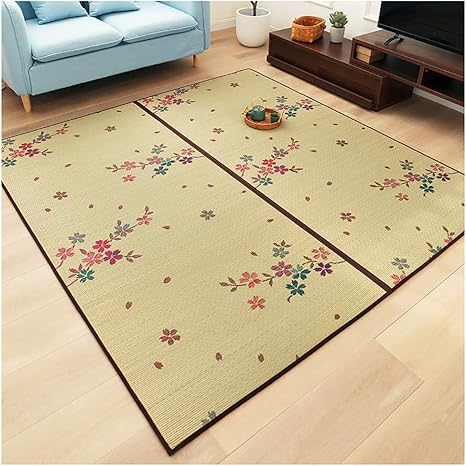Amazon De Hzw Japanische Traditionelle Tatami Matte Feste Und Komfortable Naturliche Rush Grass Roll Up Tatami Matratze Boden Isomatte Ideal Fur Bett Meditation Raum Yoga Zen 35 4 X 70 9 Zoll A
