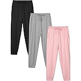 Resinta Girls' Dry-Fit Jogger Sweatpants Lounge Soft Athletic Performance Kids Joggers with Pockets & Drawstring