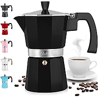 Zulay Classic Stovetop Espresso Maker for Great Flavored Strong Espresso, Classic Italian Style 3 Espresso Cup Moka Pot…