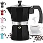 Zulay Classic Stovetop Espresso Maker for Great Flavored Strong Espresso, Classic Italian Style 3 Espresso Cup Moka Pot…