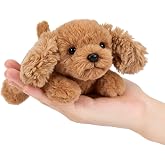PEACH CAT Golden Retriever Dog Stuffed Animal Cute Puppy Plushies Small Plush Toys Gifts for Kids Brown