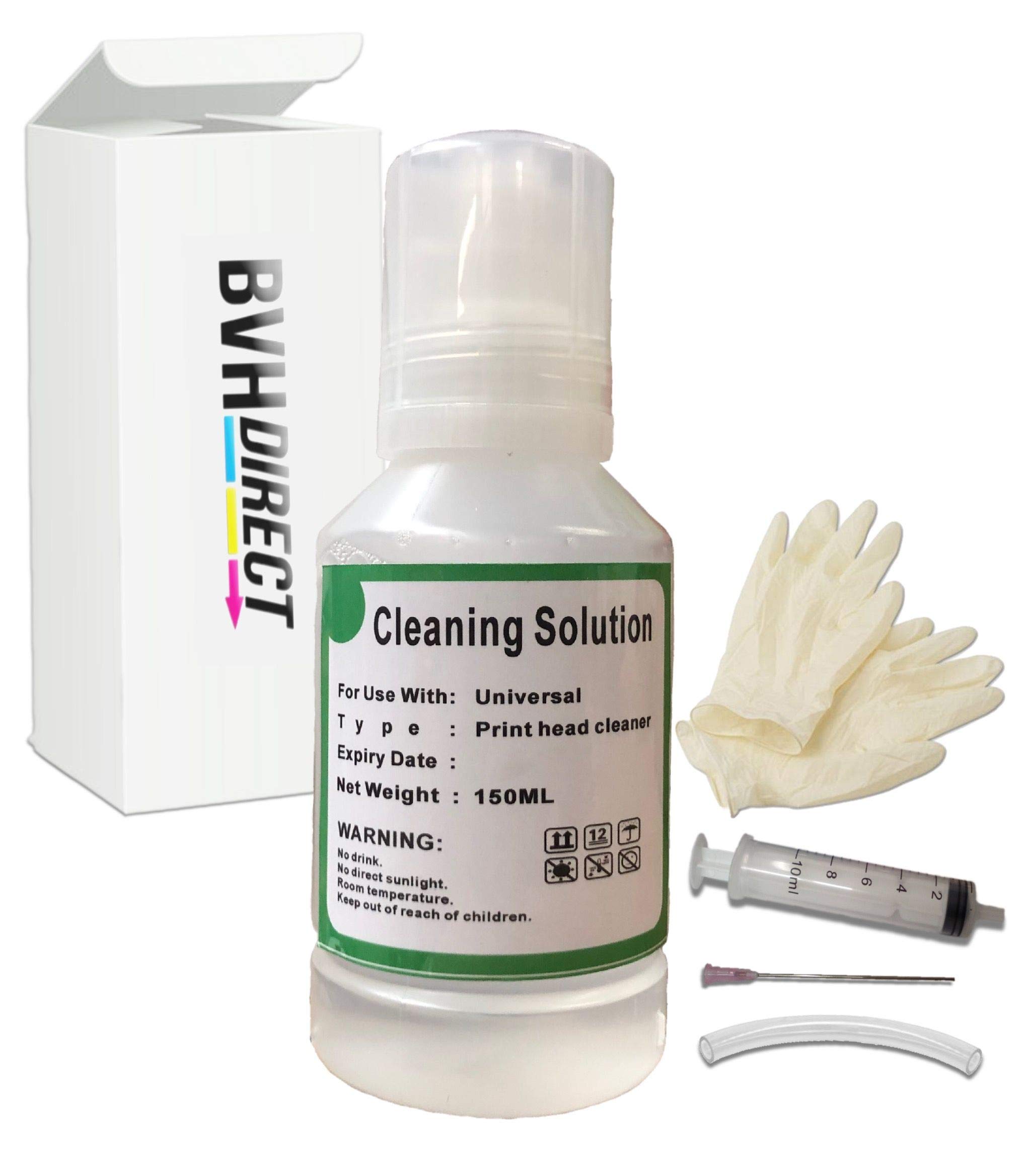 Unblock Print Head Nozzles Inkjet Printers. Compatible with Epson, Brother, Lexmark, Kodak and HP Printhead Cleaning Kit 150ml