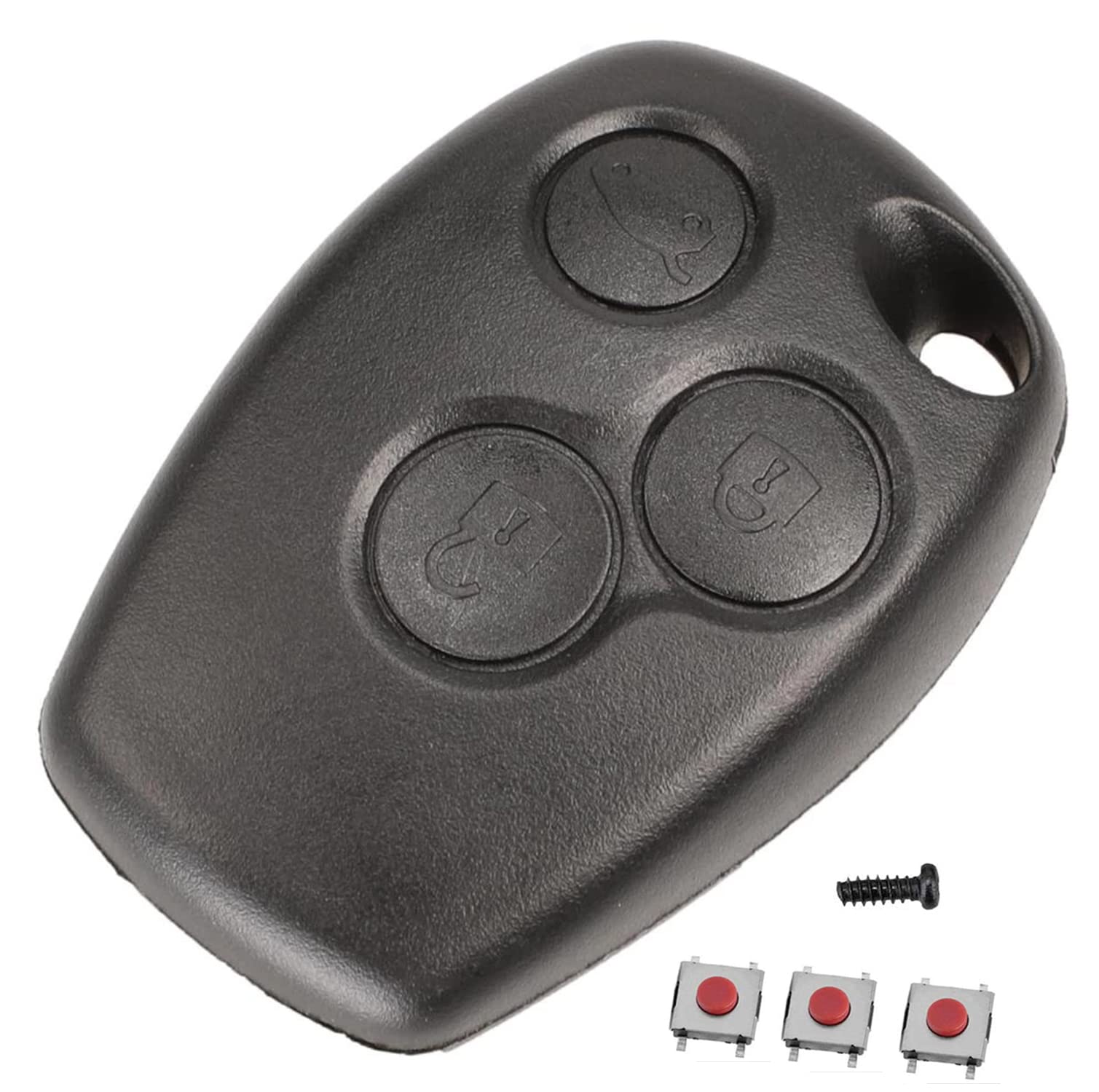 HooRLZ Vauxhall Vivaro Key Fob Cover Replacement Compatible with Vivaro R-enault Clio Scenic Twingo Kangoo Modus Dacia Logan Espace Remote Car Key Case Shell, 3 Button Clio Key Fob, Vauxhall Key Fob