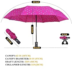 MRTLLOA 42/49 Inch Compact Windproof Travel