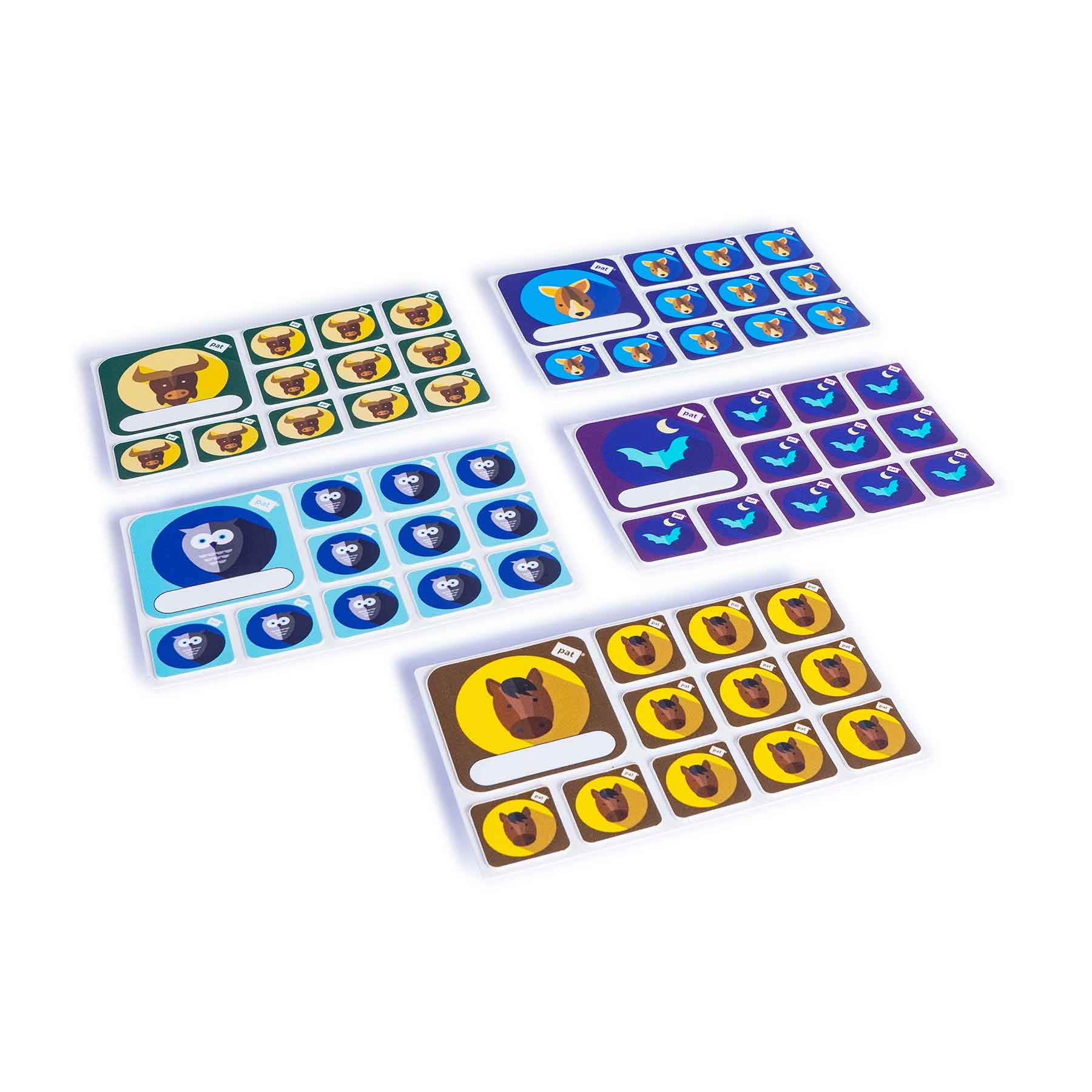 PATboard Scrum Board and Kanban Board Team Icon Set - Animals (Buffalo) - Set of 5 - nanocups for Glass Icons