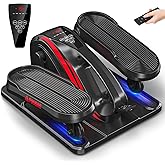 Under Desk Elliptical Machine, Electric Elliptical Leg Exerciser While Sitting for Seniors with Upgraded 15 Speeds & 12 Auto Mode, Forward & Reverse Direction, Quiet Portable Seated Pedal Exerciser