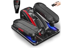 FOUSAE Under Desk Elliptical Machine, Electric Elliptical Leg Exerciser While Sitting for Seniors with Upgraded 15 Speeds & 12 Auto Mode, Forward & Reverse Direction, Quiet Portable Seated Pedal Exerciser