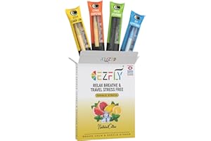 CIGTRUS EZFly: TSA- Accepted Oral Fixation Flavored Air Device, Habit Replacement | Zen Travel Stress Relief for Travelers, Perfect for Airport and Airplane Use | Natural Support, 4-Pack.