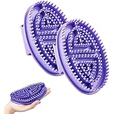 Massage Brush for Belly Body Relaxation Massage Comb Essential Oil Brush Body Scrubber Bath Body Brushes SPA Massager Device, Meridian Pressure Brush for Belly, Arms, Legs, Back (2 Pcs)