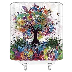 jingjiji Colorful Tree Shower Curtain Color