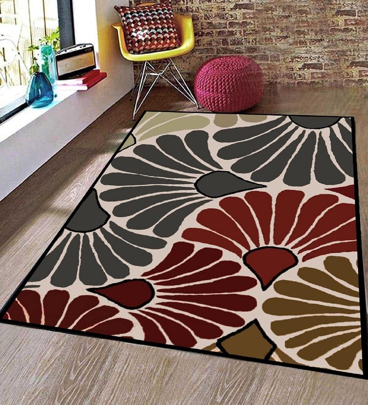 Buy Sharda Home Decor Export Quality 3D Multi Printed Digital Printed Carpet Rug Runner for