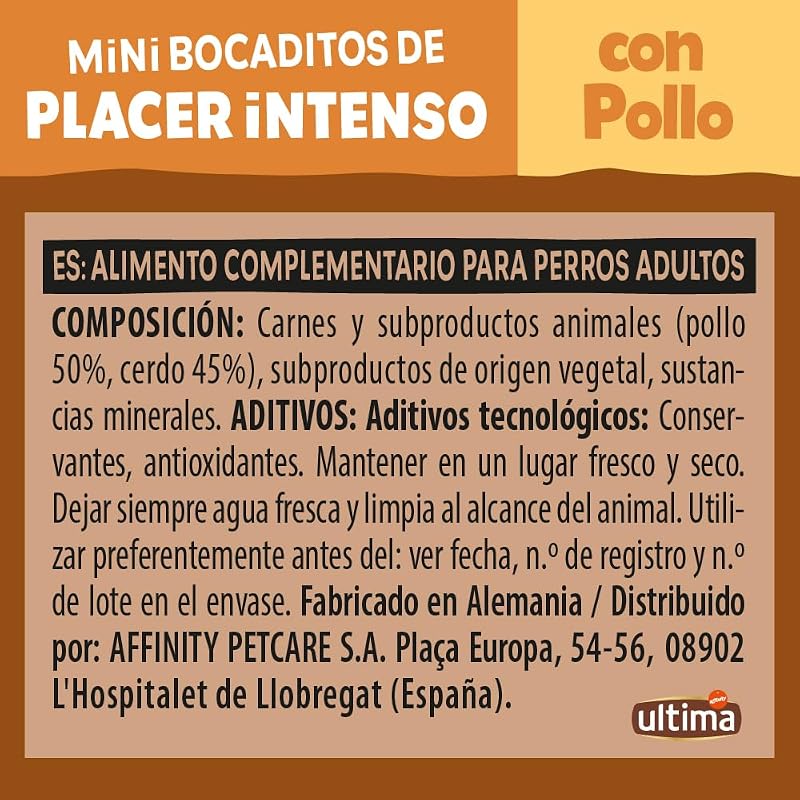 Snacks para Cães Mini/Pequenas Mordidas Intensas com Frango 12 x 40g