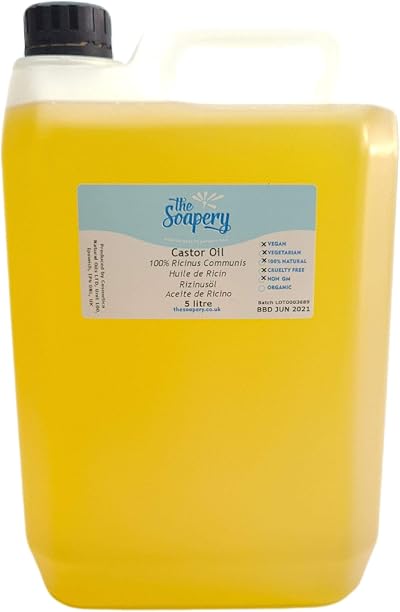 The Soapery Castor Oil 5 Litres Pure Cold Pressed Bulk Natural Carrier Oil