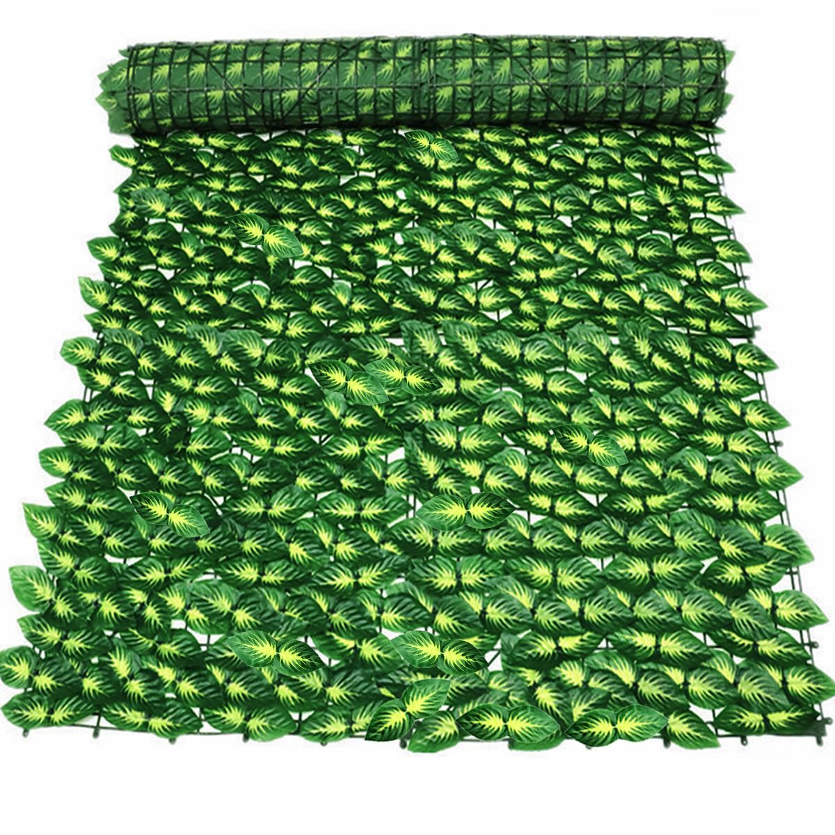 Decorative Artificial Ivy Fence Screening,100x300cm Garden Fence Artificial Leaf Green Hedge Roll,Privacy Fencing Ivy Screen Panel,Leaf Trellis Decking Fences for Balcony, Outdoor Wall Decoration
