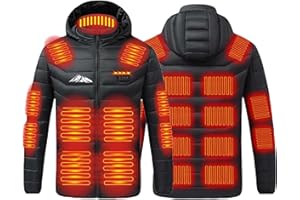 Heated Jackets for Men Women Unisex Winter Printed Outerwear 21 Heating Zones Coats Quilted Washable Warm Jackets