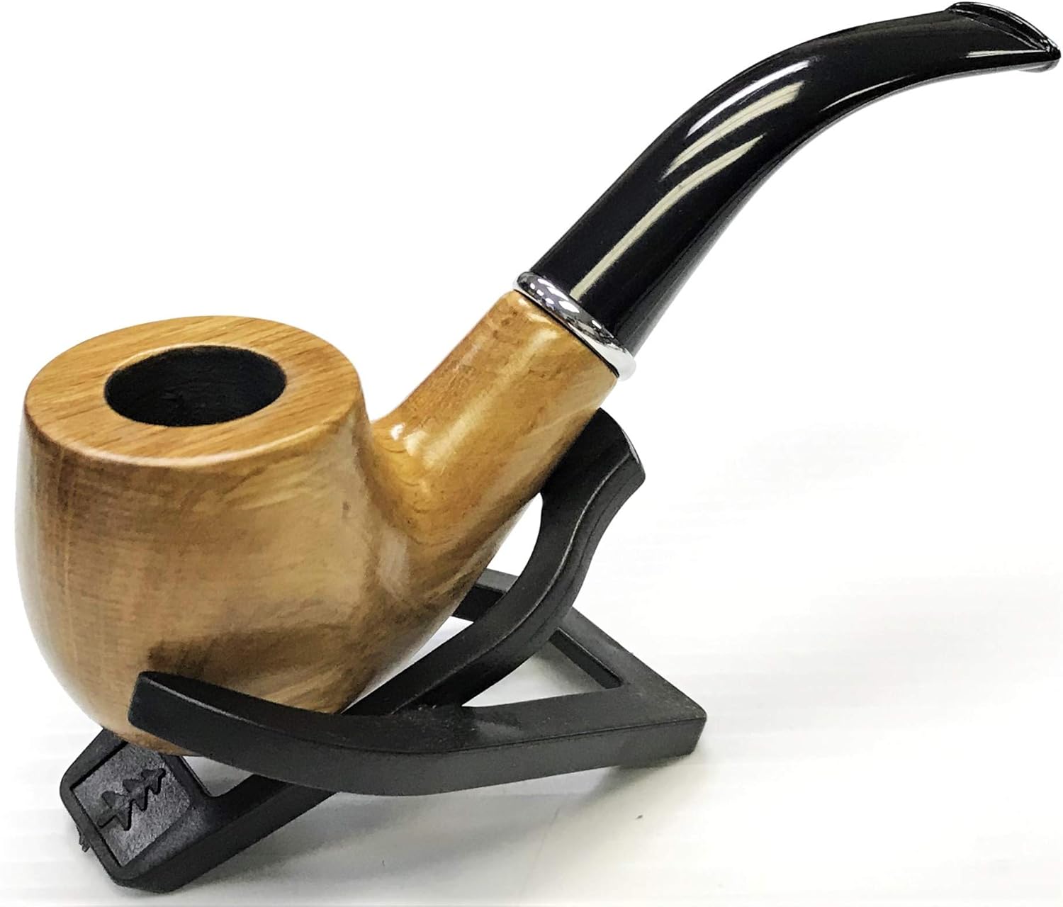 Eclipse Large 5.25" Yellow Wooden Tobacco Herb Smoking Pipe