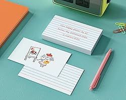 YIZUUN Index Cards 3x5, 300 Pack, Heavy Ruled Index