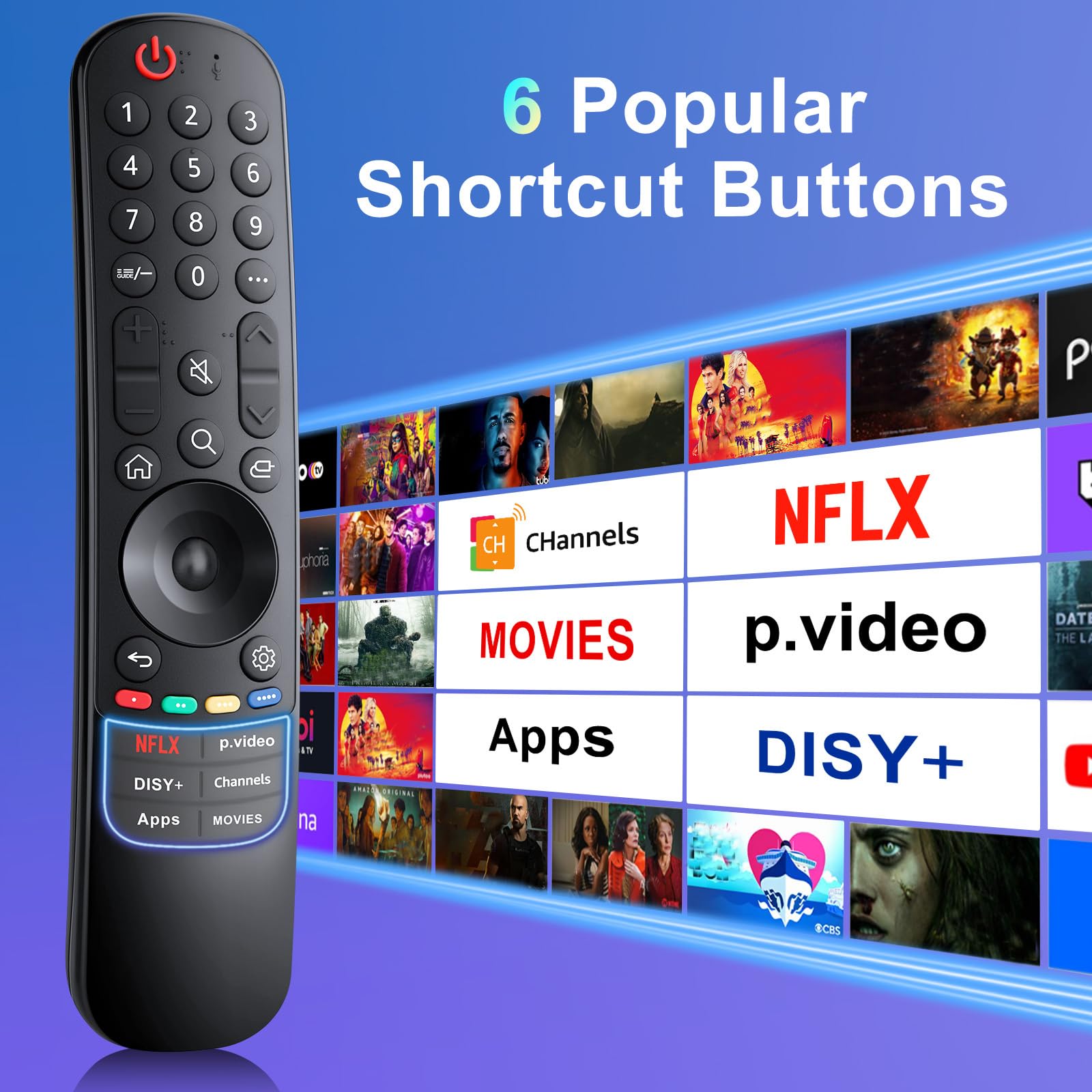 Magic-Remote Replacement for LG-Smart-TV-Remote-Control, Universal for LG Smart TV Series UHD OLED QNED NanoCell MiniLED 4K 8K(NO Voice & NO Pointer)