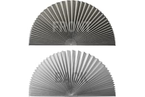 ZIPCASE 2 Pack Arch Light Blocking Aluminum Film Shade fit for Perfect Half-Round Arch Windows No Tools Installation, Grey, 72” x 36"