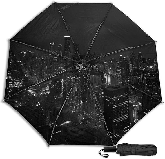 Amazon Co Jp 黒と白の街の夜日傘 折りたたみ日傘 折り畳み日傘 超軽量 遮光率100 Uvカット率99 9 Upf50 紫外線対策 遮熱効果 晴雨兼用 携帯便利 耐風撥水 手動 男女兼用 ホーム キッチン