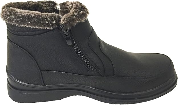 mens winter boots with zipper on side