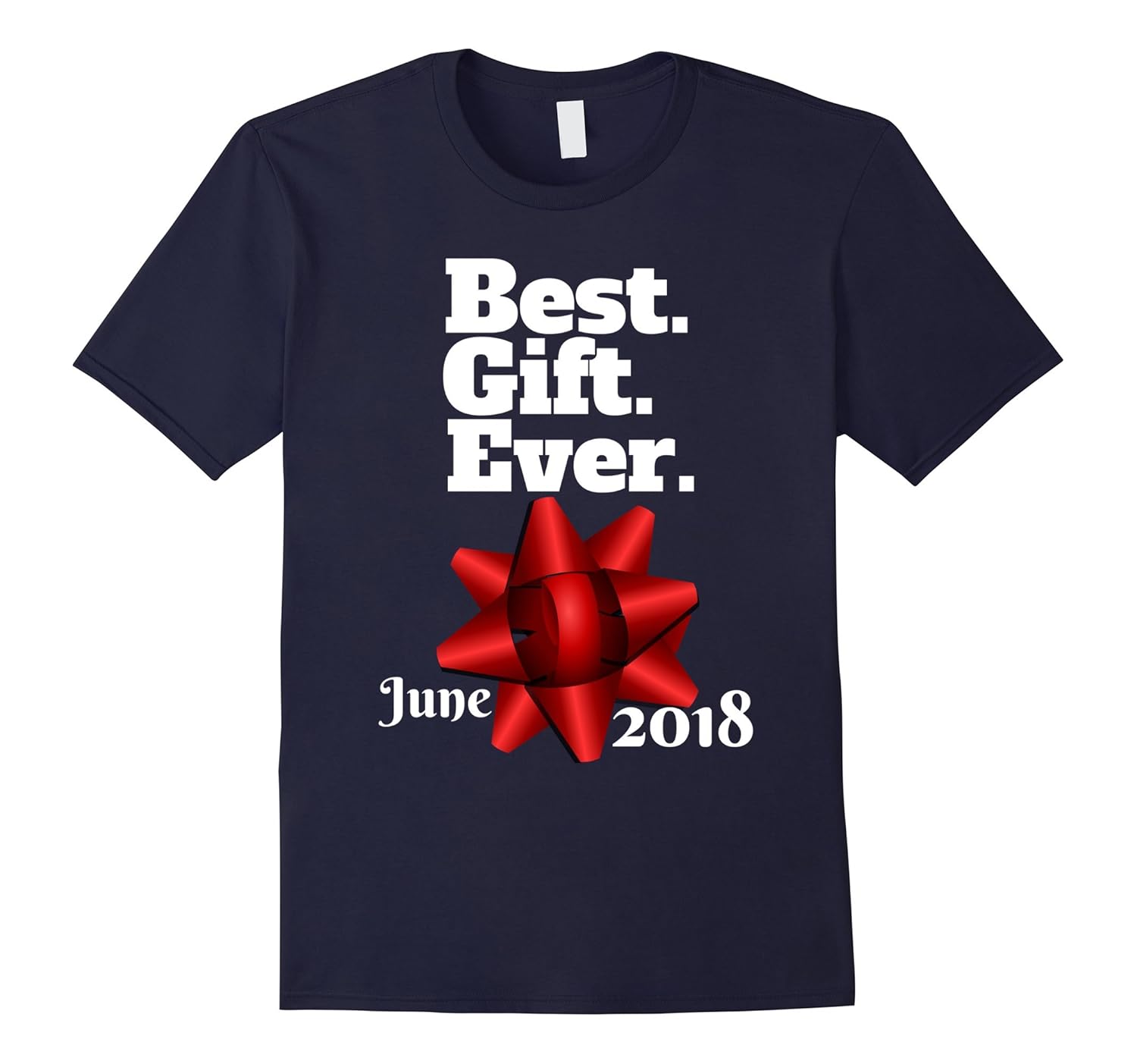 Best Gift Ever June Pregnancy Reveal Christmas T Shirt-ANZ