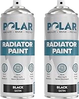 Polar Radiator Spray Paint 2 x 400ml Black Satin Finish 3-in-1