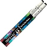 Crafts 4 ALL Fabric Markers for Clothes Pack of 2 Dual Tip No Fade Permanent