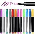 Signsxcel12-Color Markers for Led Note Board, Compatible with Light Up Drawing Board and Led Message Boards,Neon Erasable Mar