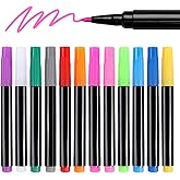 Signsxcel12-Color Markers for Led Note Board, Compatible with Light Up Drawing Board and Led Message Boards,Neon Erasable Mar