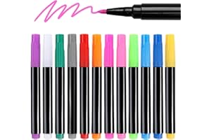 Signsxcel12-Color Markers for Led Note Board, Compatible with Light Up Drawing Board and Led Message Boards,Neon Erasable Mar