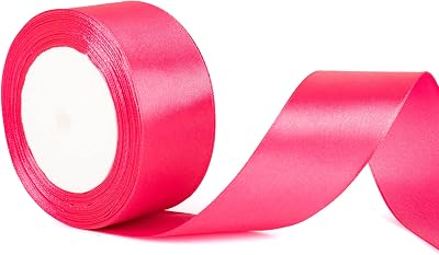 ZSYIULIA 40mm Wide Hot Pink Satin Ribbon 22m Thick Gift Wrapping Ribbon