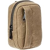 Amazon Basics Vintage Camera Case for Compact Cameras - Vintage Wax Canvas - Brown
