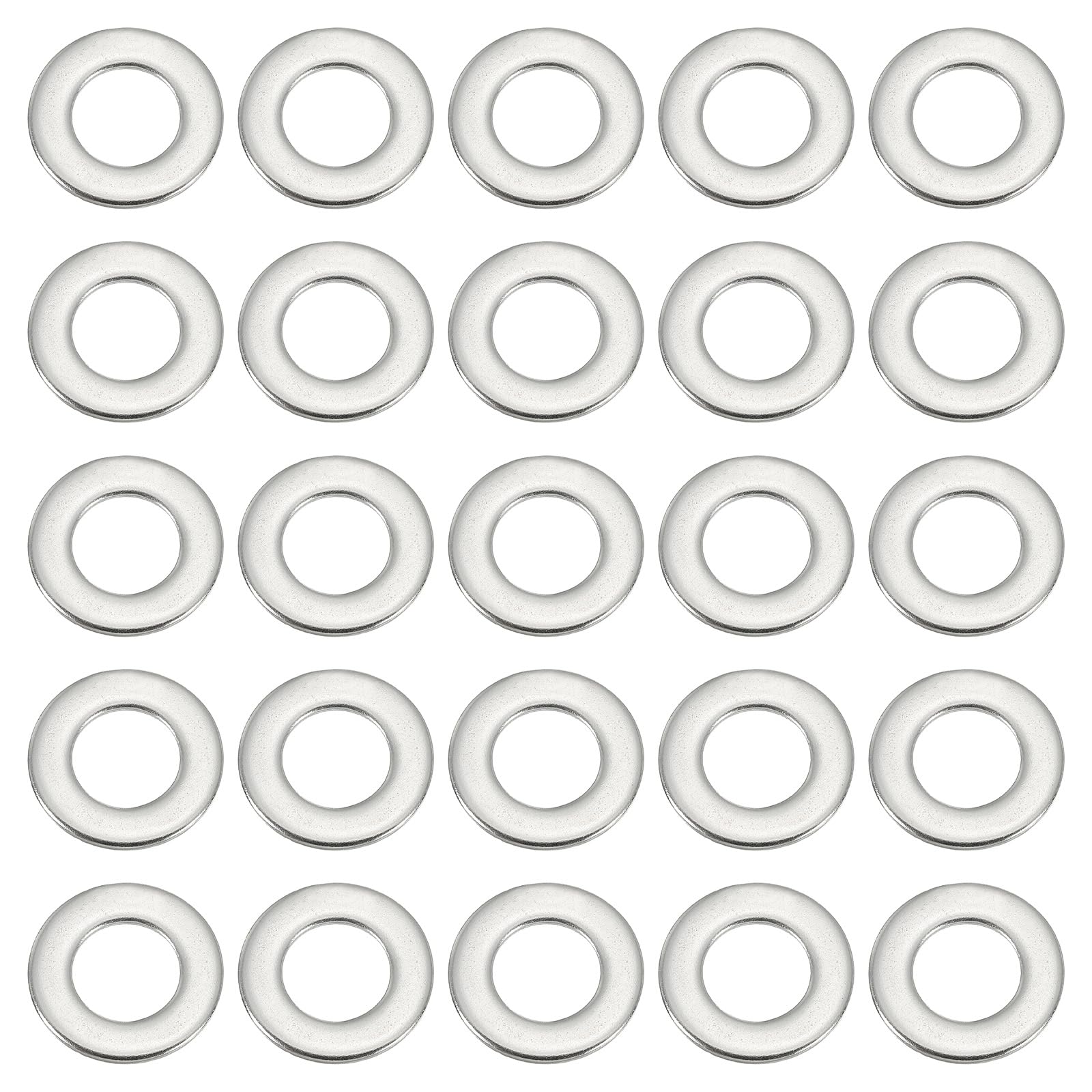 PATIKIL 304 Stainless Steel Flat Washer, 25 Pack 3/5" ID x 1 1/9" OD x 0.08" Thickness Metal Fender Washers Lock Washers for Screws Bolts Assortment