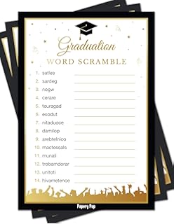 Amazon Com 2020 Graduation Party Word Search Game Cards 50 Pack