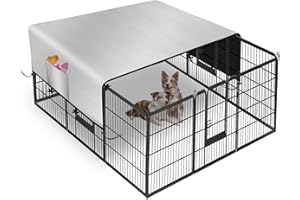Kovshuiwe Pet Fence Cover, 600D Oxford Cloth, Top Sunshade of Dog House Fence Cover Provides Shade and Rain Protection for Ou